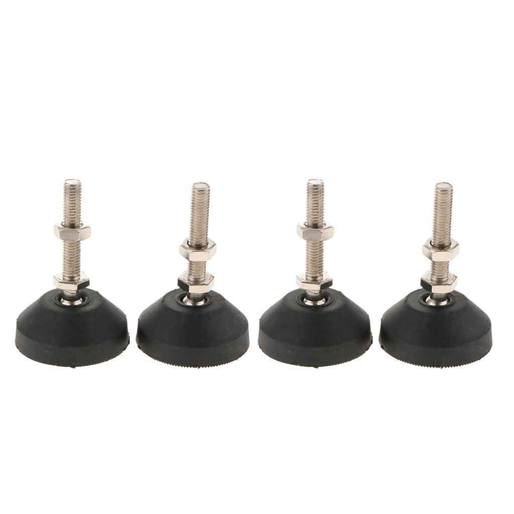 4 Machine Furniture Leveler Leveling Feet Glide Adjustable M16x150 60mm Base