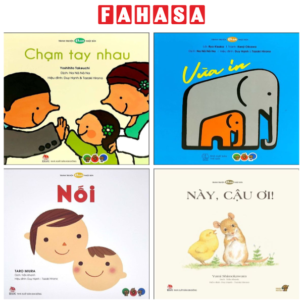 Combo Sách Tranh Truyện Ehon Nhật Bản - Này, Cậu Ơi! + Nối + Chạm Tay Nhau + Vừa In