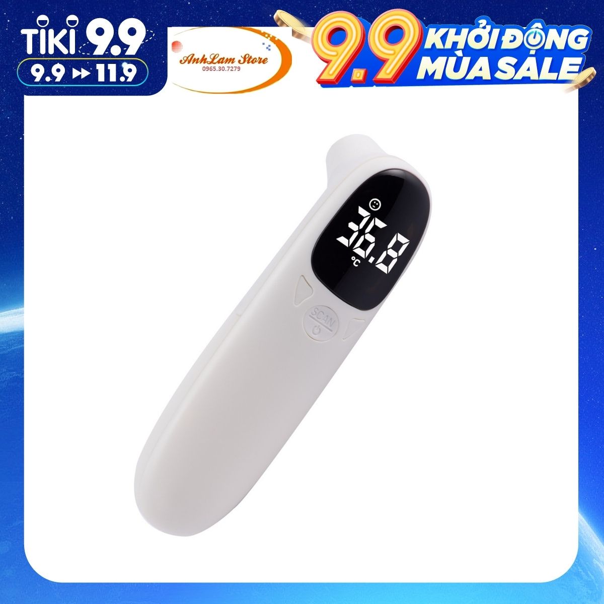 Nhiệt kế điện tử hồng ngoại cảm ứng Wreadycare đo trán đa năng - Anhlam Store