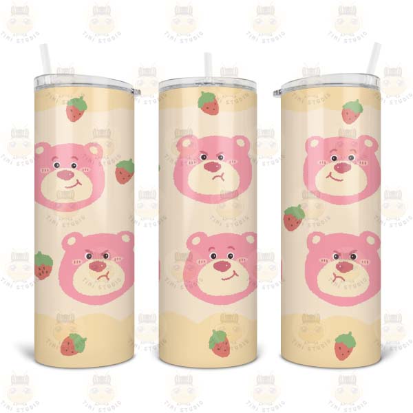 Bình Giữ Nhiệt Gấu Dâu Lotso - Ly Giữ Nhiệt Gấu Dâu Lotos - Cốc Giữ Nhiệt Gấu Dâu Lotso - 600ml - Inox 304 - Có Ống Hút