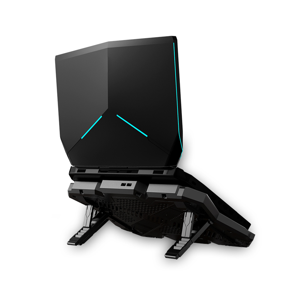 Máy làm mát máy tính xách tay COOLCOLD K40 RGB 6 quạt Thiết kế câm với chân đế có thể điều chỉnh được tốc độ gió Chiều cao ánh sáng đầy màu sắc