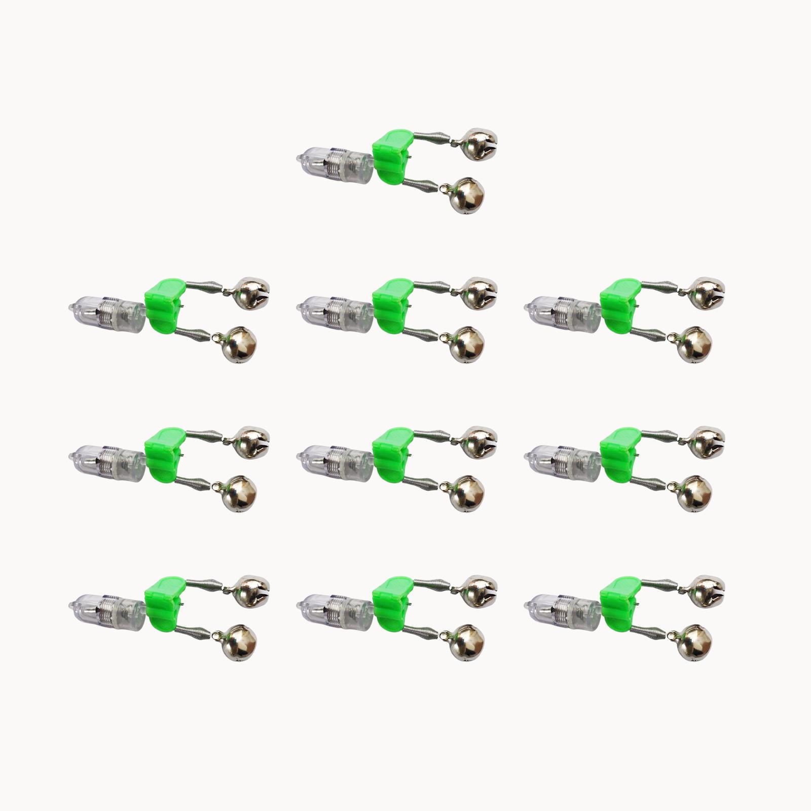 10Pcs Dual Bells  Bite Lure Alarm for Night Fishing Outdoor Surf Fishing
