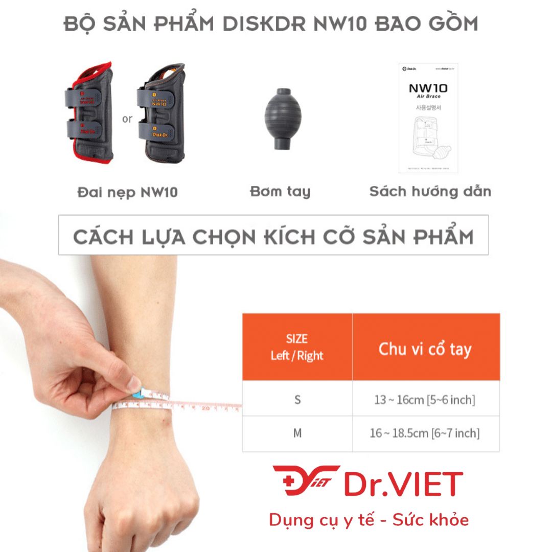 Đai nẹp cổ tay Hàn Quốc DiskDr. NW10