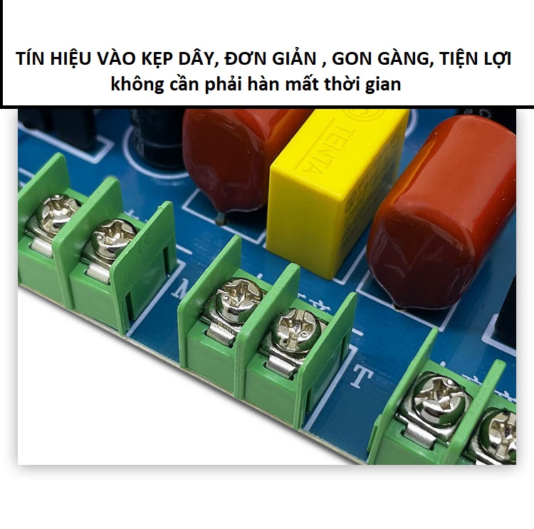 PHÂN TẦN 4 ĐƯỜNG TIẾNG CHO LOA GIA ĐÌNH - GIÁ 1 MẠCH - 1 BASS + 1 MID + 2 TRÉP - LOẠI KHÔNG CẦN HÀN DÂY