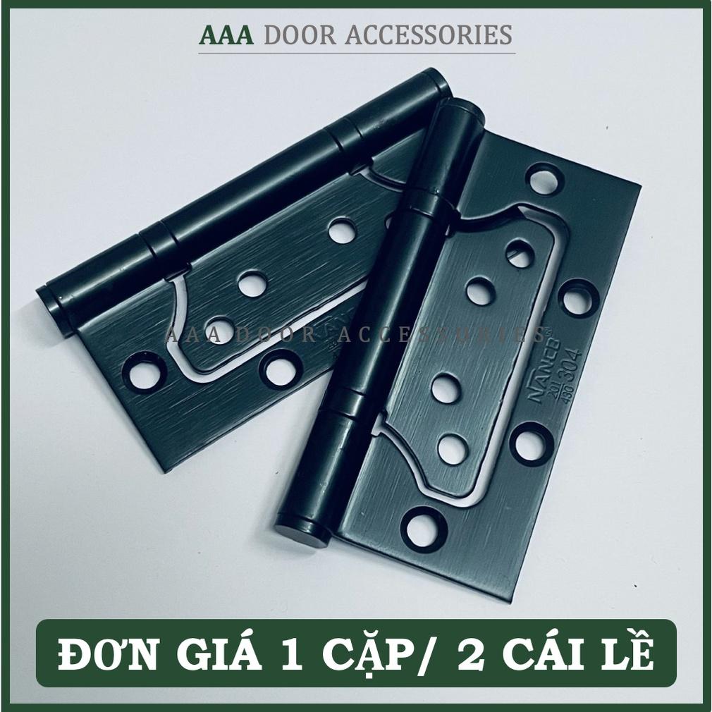 1 cặp bản lề âm dương inox 304 ĐEN sử dụng cho mọi loại cửa nhôm, gỗ, sắt (có kèm Ốc vít)