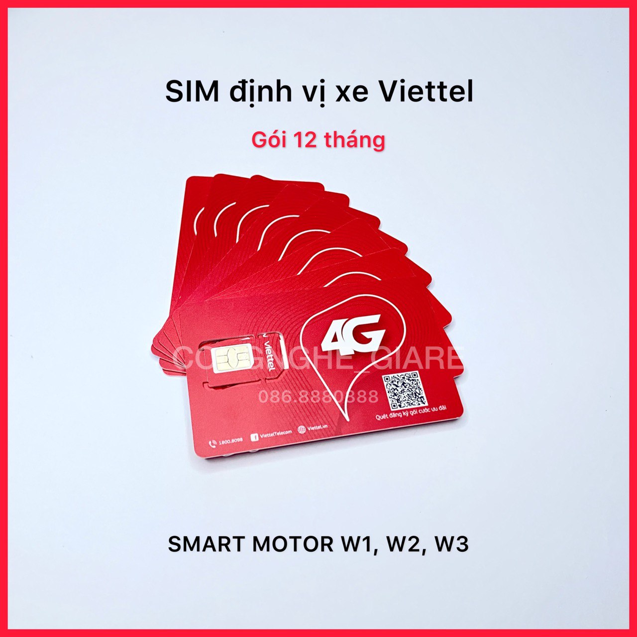 Hình ảnh [Hàng chính hãng]SIM 4G Viettel cho bộ định vị Viettel Smart Motor W1, W2, W3 - Ưu đãi 12 tháng