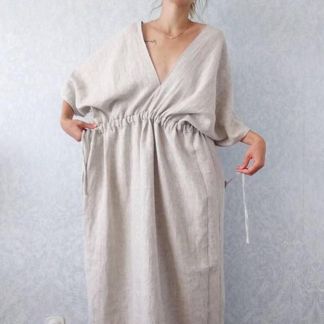  Flower Linen Dress