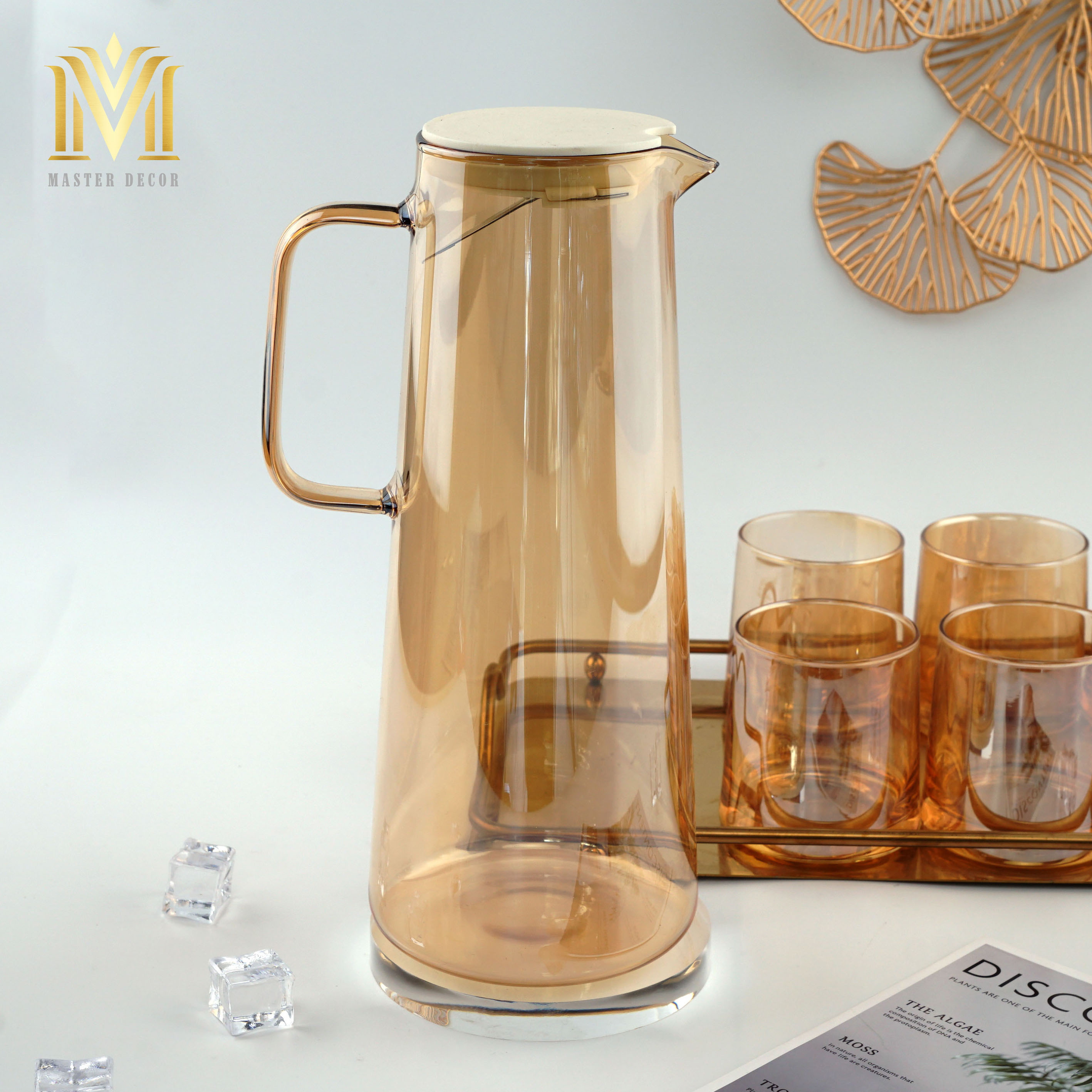 BÌNH NƯỚC BN3610V THỦY TINH CAO CẤP DUNG TÍCH 1800ML MÀU TRÀ