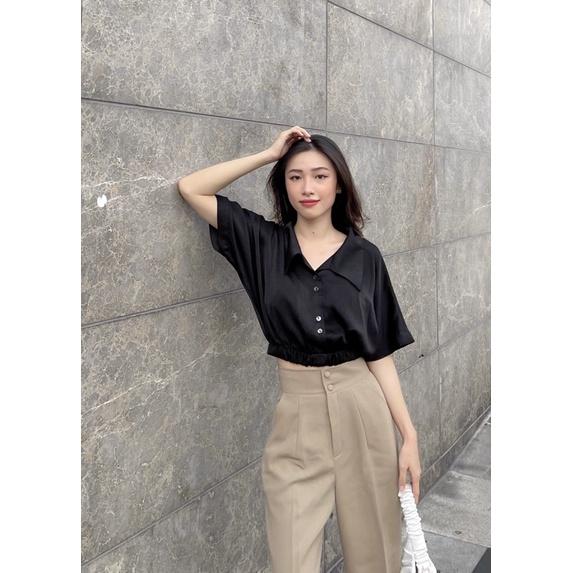 ZIEL Áo croptop chun eo