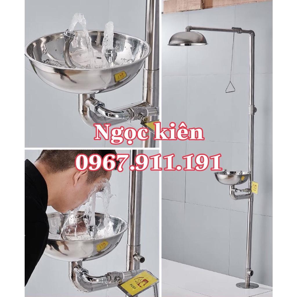 Bộ bồn rửa mắt và tắm khẩn cấp có chân đạp
