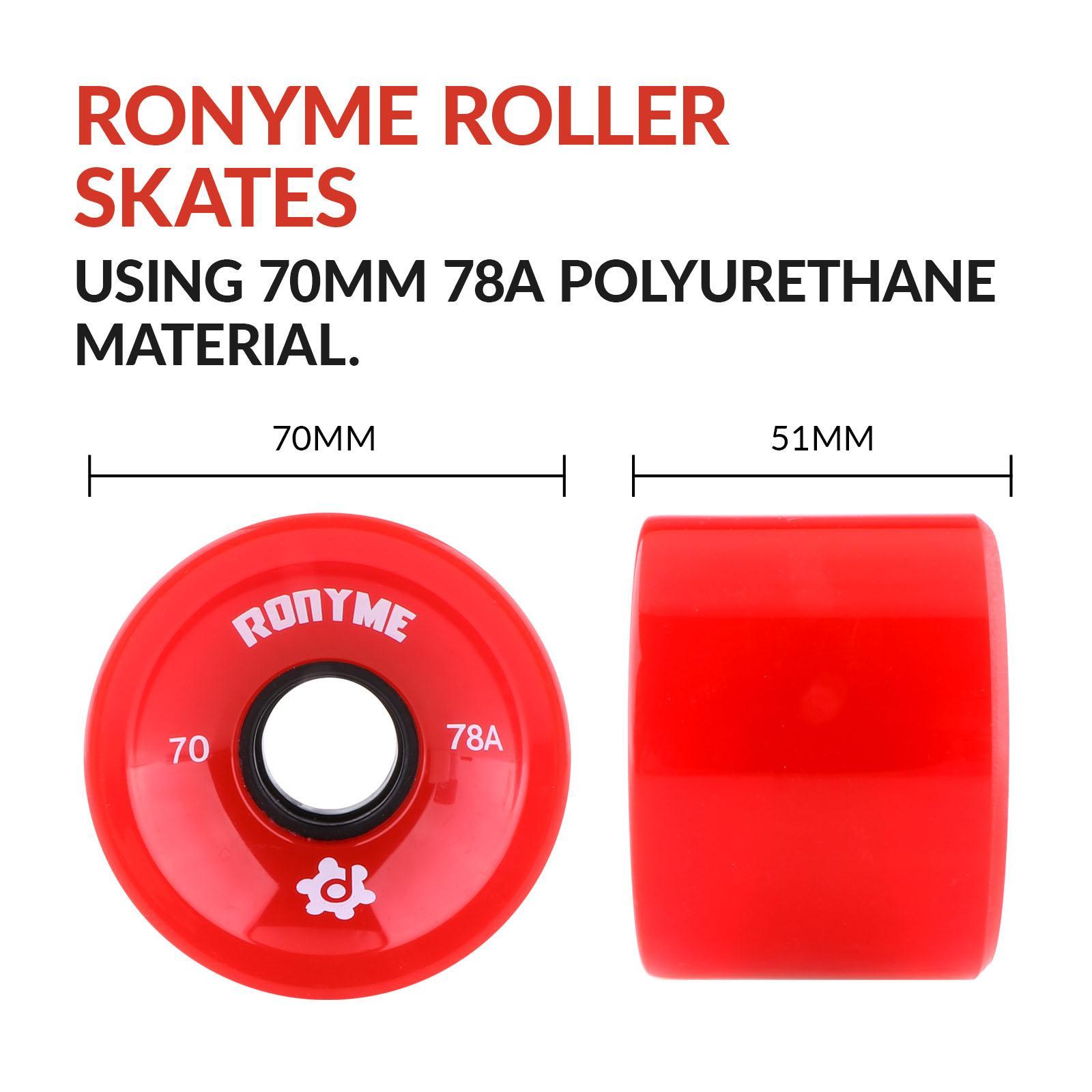 8 Pack Ronyme 78A Skateboard Wheels Replacement 70X51mm Longboard Parts