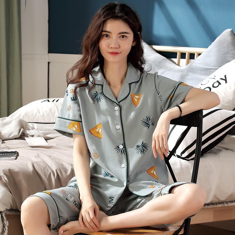 BỘ PIJAMA NỮ CỘC TAY style Hàn Quốc nổi bật, cotton 100%-SHOP THỦY BÔNG