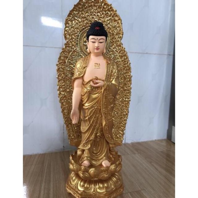 Tượng Phật bà Quan âm -Lẻ A di đà , Quan thế Âm bồ tát 47cm