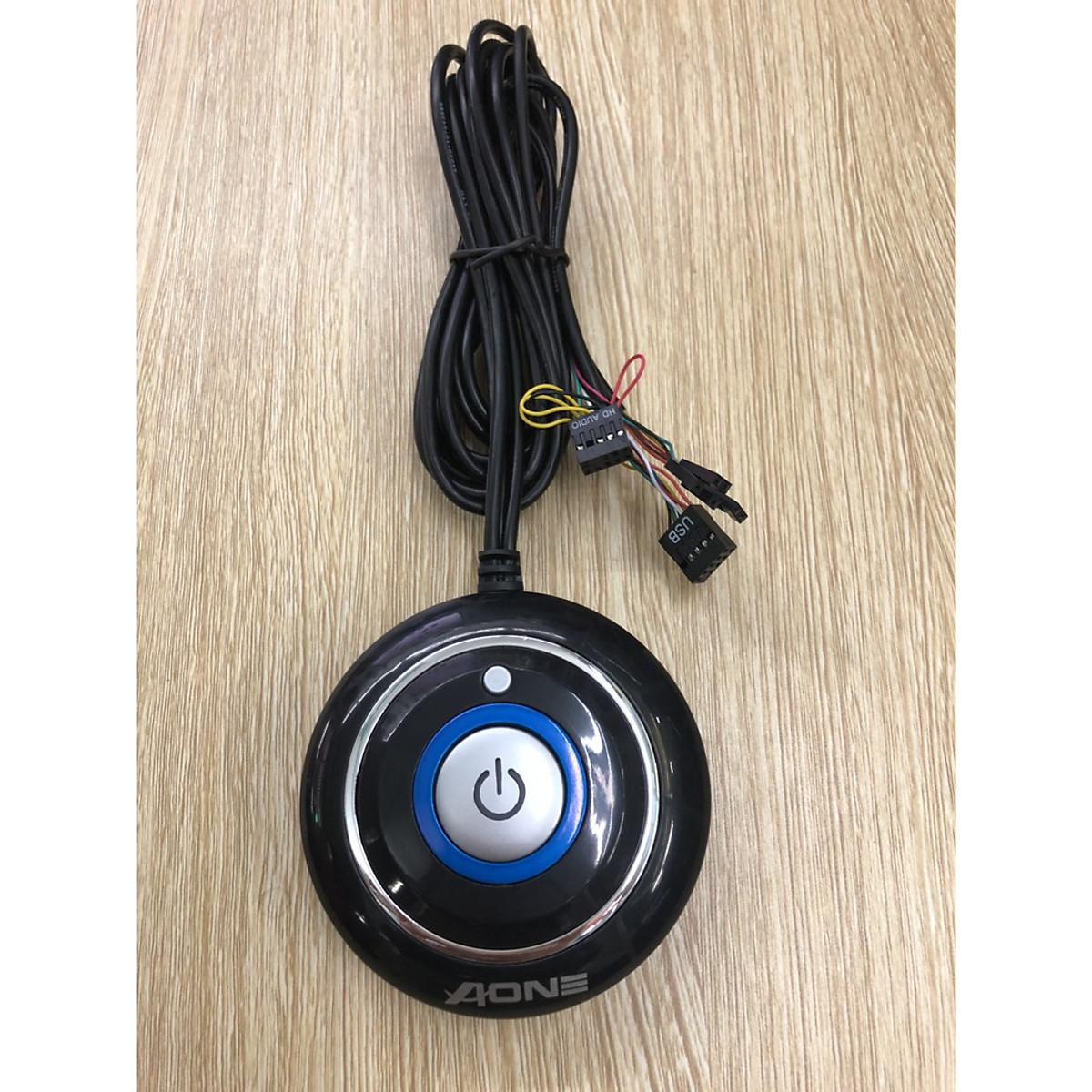 NÚT NGUỒN AONE -LED- USB-AUDIO -tròn vặn ốc