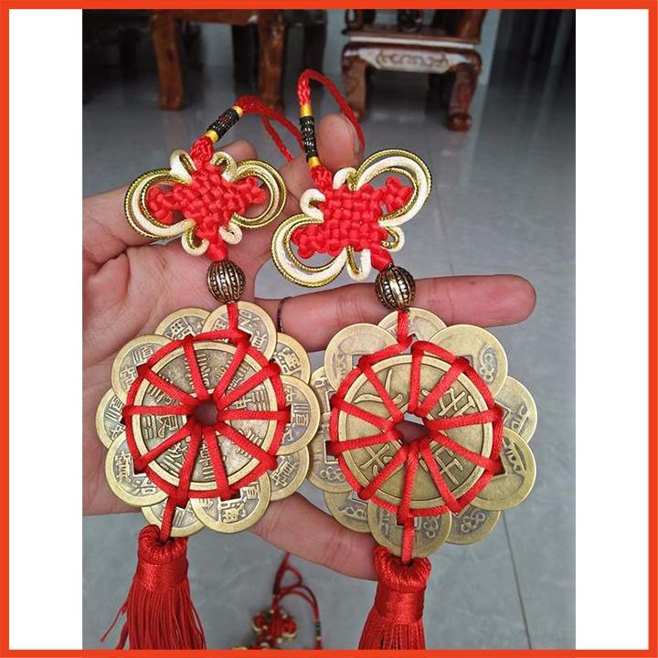 Dây đồng tiền kết hoa mai may mắn