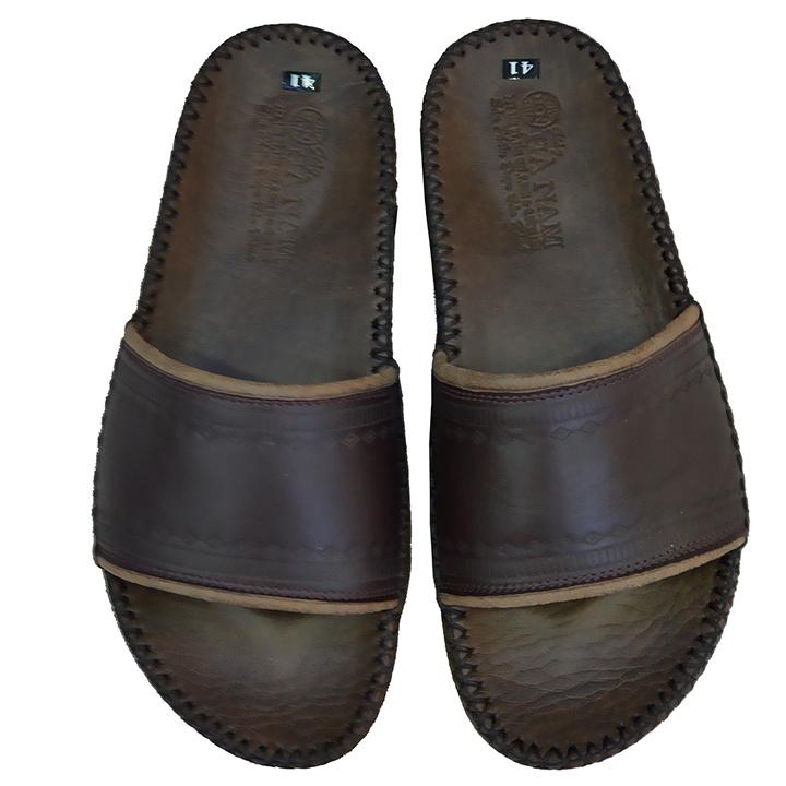 Dép Nam Quai Ngang HÀ NAM Da Bò Thật Cao Cấp DNA2074c