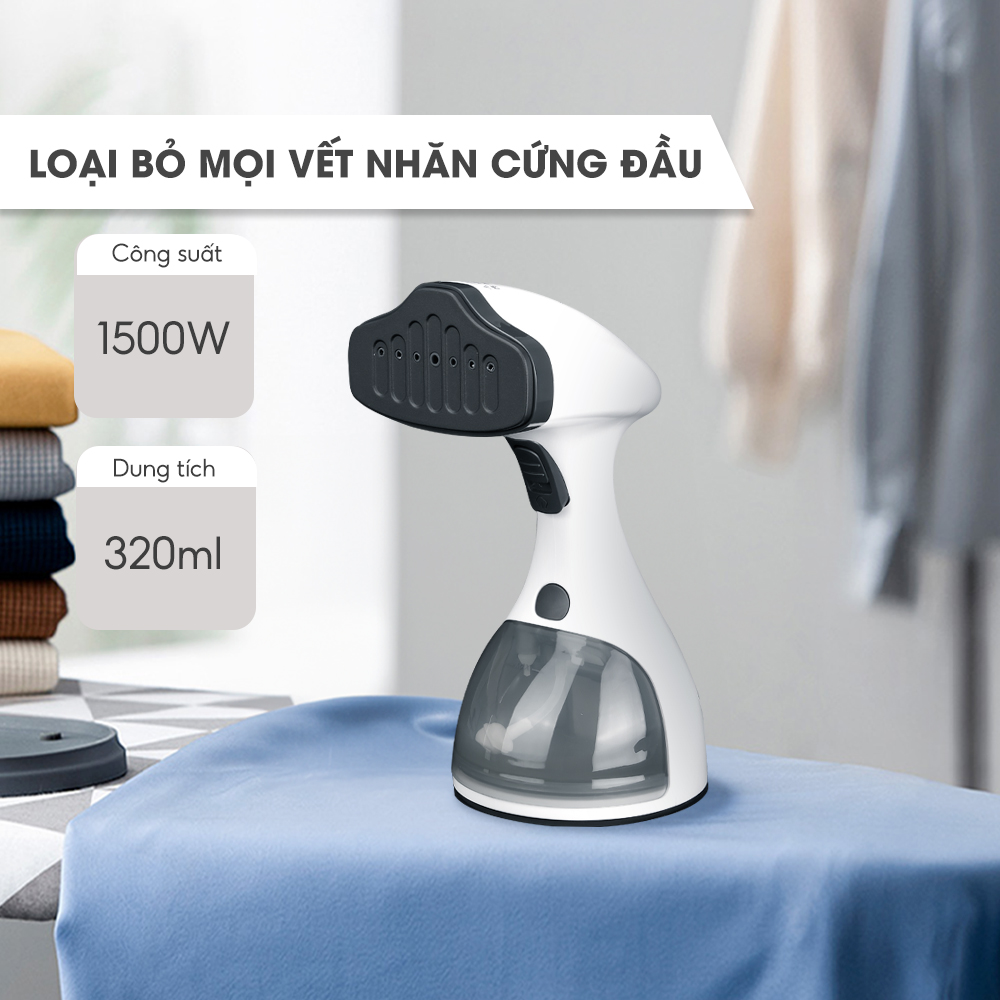 Bàn ủi hơi nước cầm tay Lebenlang LBL5299 công suất 1500W, 320ml, tiện lợi và gọn nhẹ, bảo hành 2 năm - hàng chính hãng