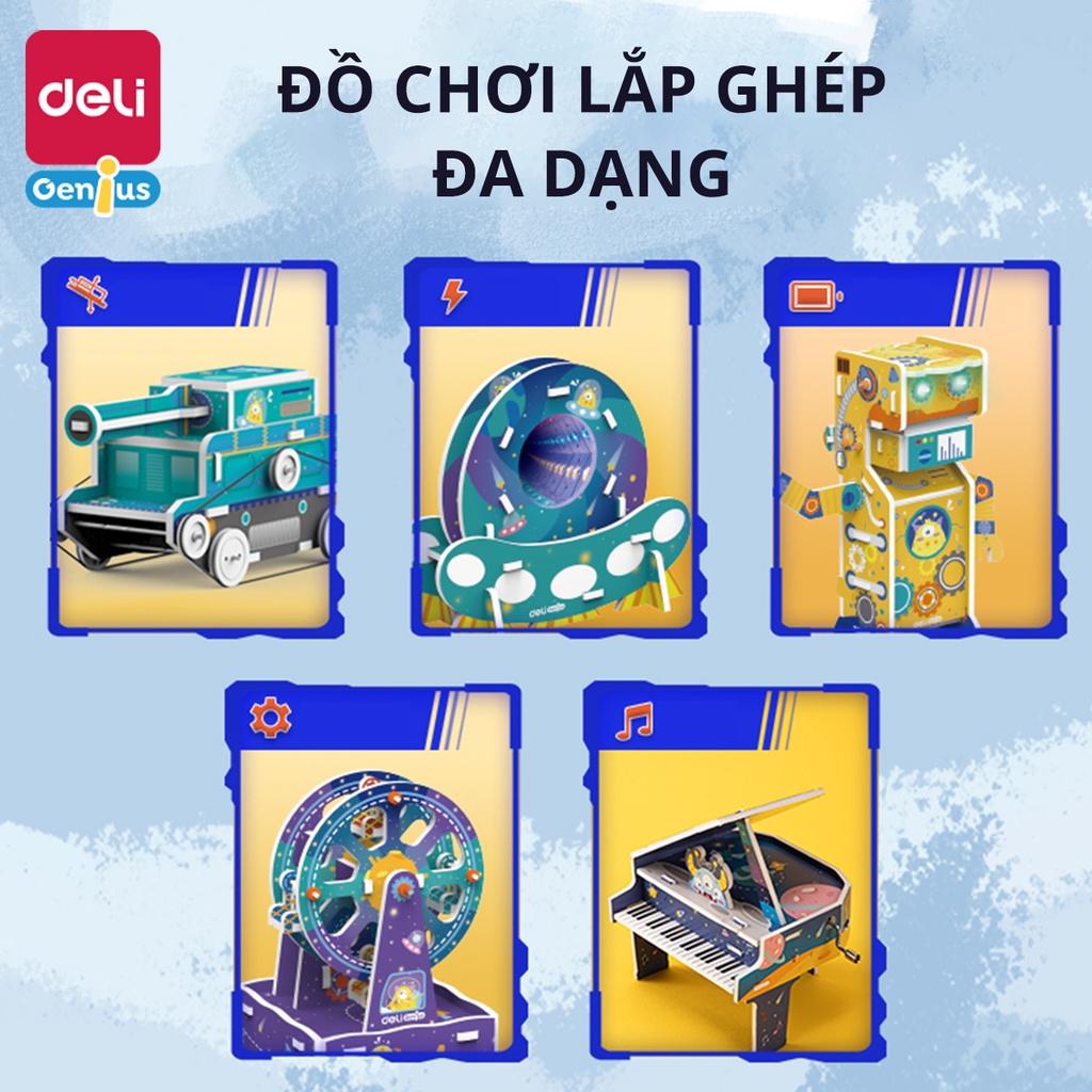 Bộ Lắp Ghép 3D Tàu Chiến Máy Bay Tàu Vũ Trụ Monster Deli - Nhiều Mẫu Thú Vị Đàn Piano Hoạt Hình Vũ Trụ Cho Trẻ Vừa Học Vừa Chơi - Đồ Chơi Giáo Dục Kích Thích Trí Tìm Tòi Sáng Tạo Của Trẻ - YX423