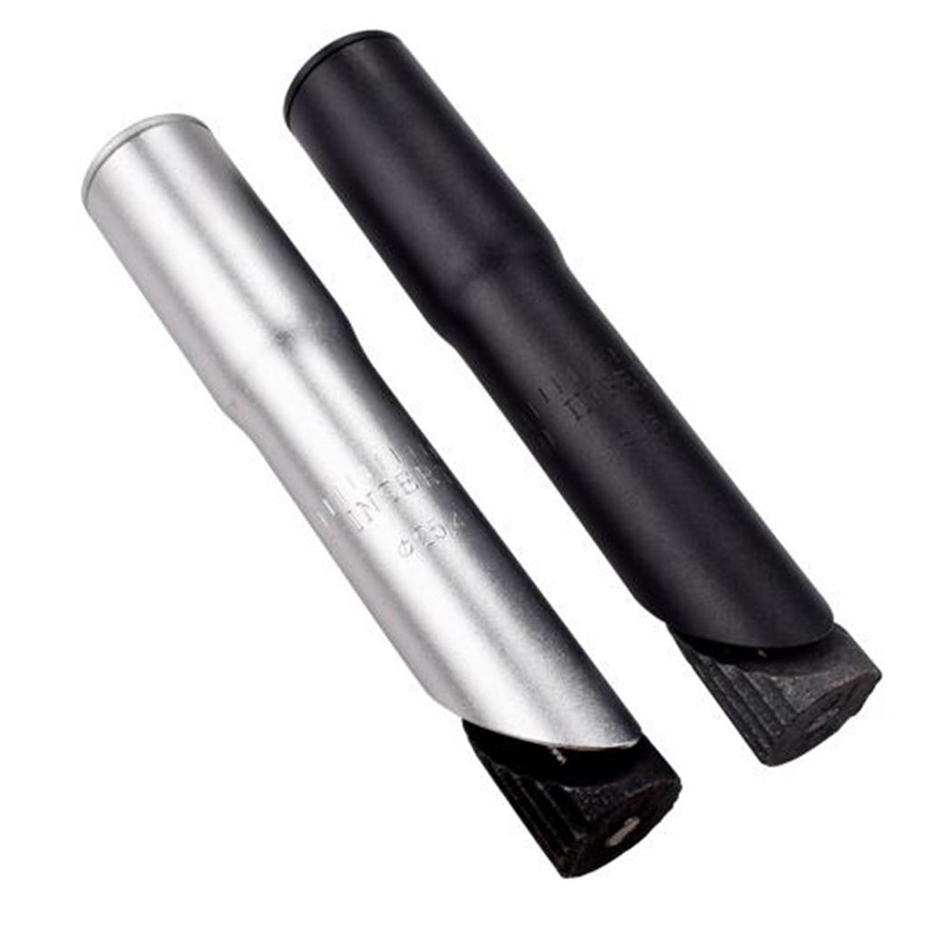 2x Road Bike Quill Handlebar Stem Adapter 22.2 Mm 25.4 Mm Stem Riser Extender - Black 25.4 Mm