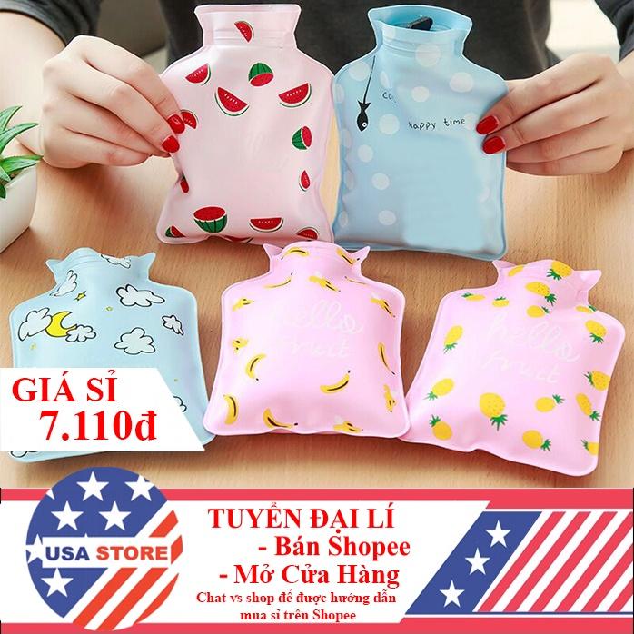 Túi Nước Chườm Nước Nóng, Lạnh - Túi Mini Nhiều Hình Ngộ Nghĩnh - Giúp Ấm Giữ Nhiệt, Giảm Đau Bụng Kinh