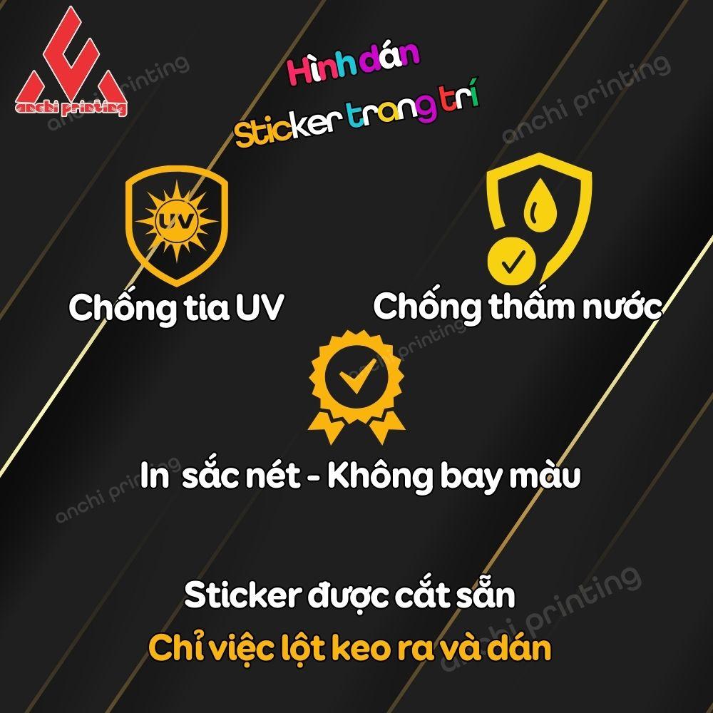 Tem dán xe, sticker dán xe 63 tỉnh thành Việt Nam siêu Hot, Decal cao cấp, bền màu, cắt sẵn - ANCHI PRINTING