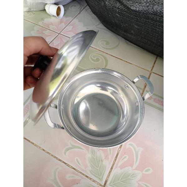 Chảo nhôm bầu chiên xào có nắp