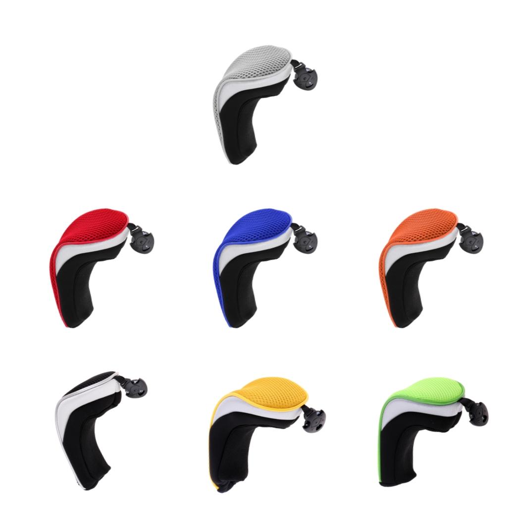 Golf Hybrid UT Club Head Cover Headcover & Adjustable Number Tag 2 3 4 5 7 X - Premium, Durable & Portable - Black, 3 Pieces