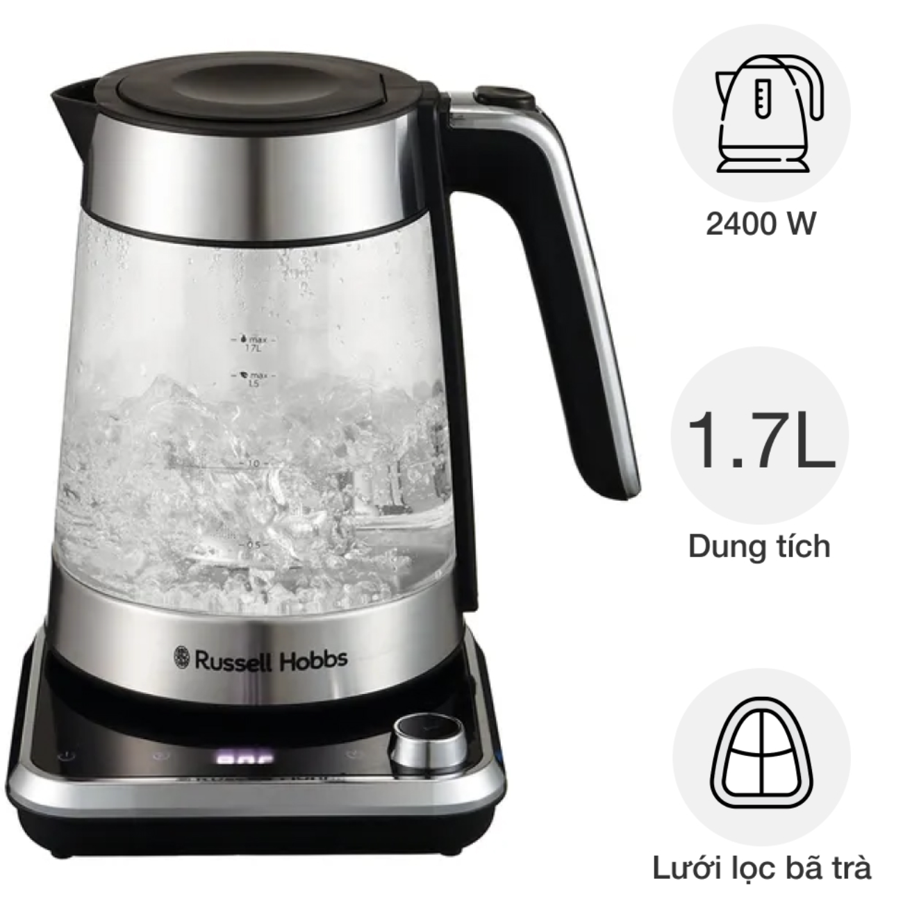 Ấm đun siêu tốc pha trà Russell Hobbs 26200-70 Attentiv - Hàng chính hãng nhập khẩu