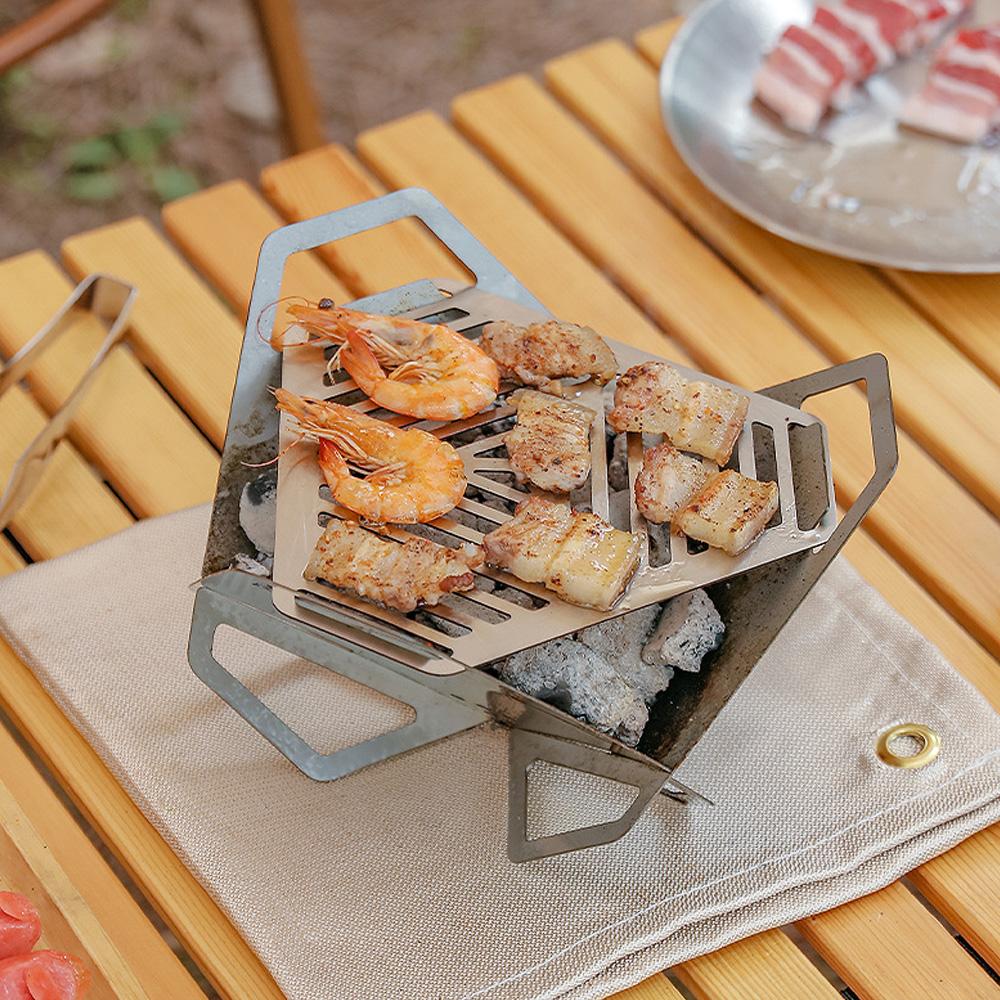 Bếp di động có thể tháo rời bằng thép không gỉ đi Picnic, nướng BBQ