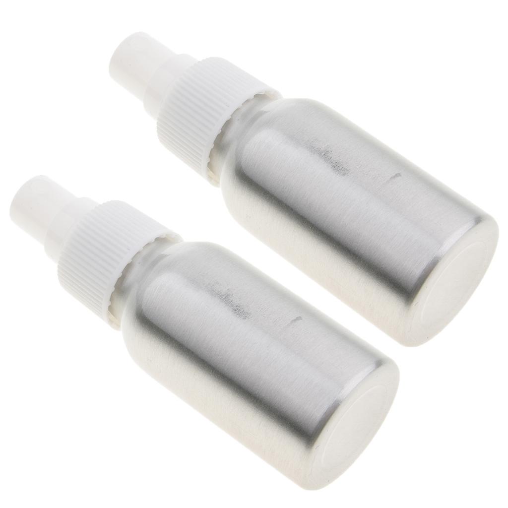 2PCS Aluminum Empty Refillable Fine Mist Spray Bottle Perfume Sparyer 40ml