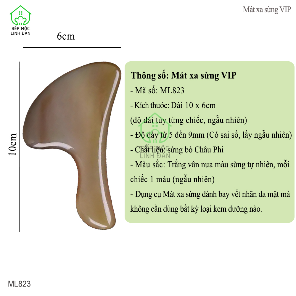 Dụng Cụ Mát Xa Sừng - Làm Mịn Da Mặt Và Toàn Thân/ Chống Lão Hóa [ML823]