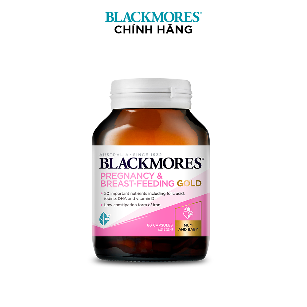 Combo 4 Lọ Vitamin Tổng Hợp Cho Bà Bầu Và Mẹ Cho Con Bú Blackmores Pregnancy & Breast-Feeding Gold 60 Viên/Lọ