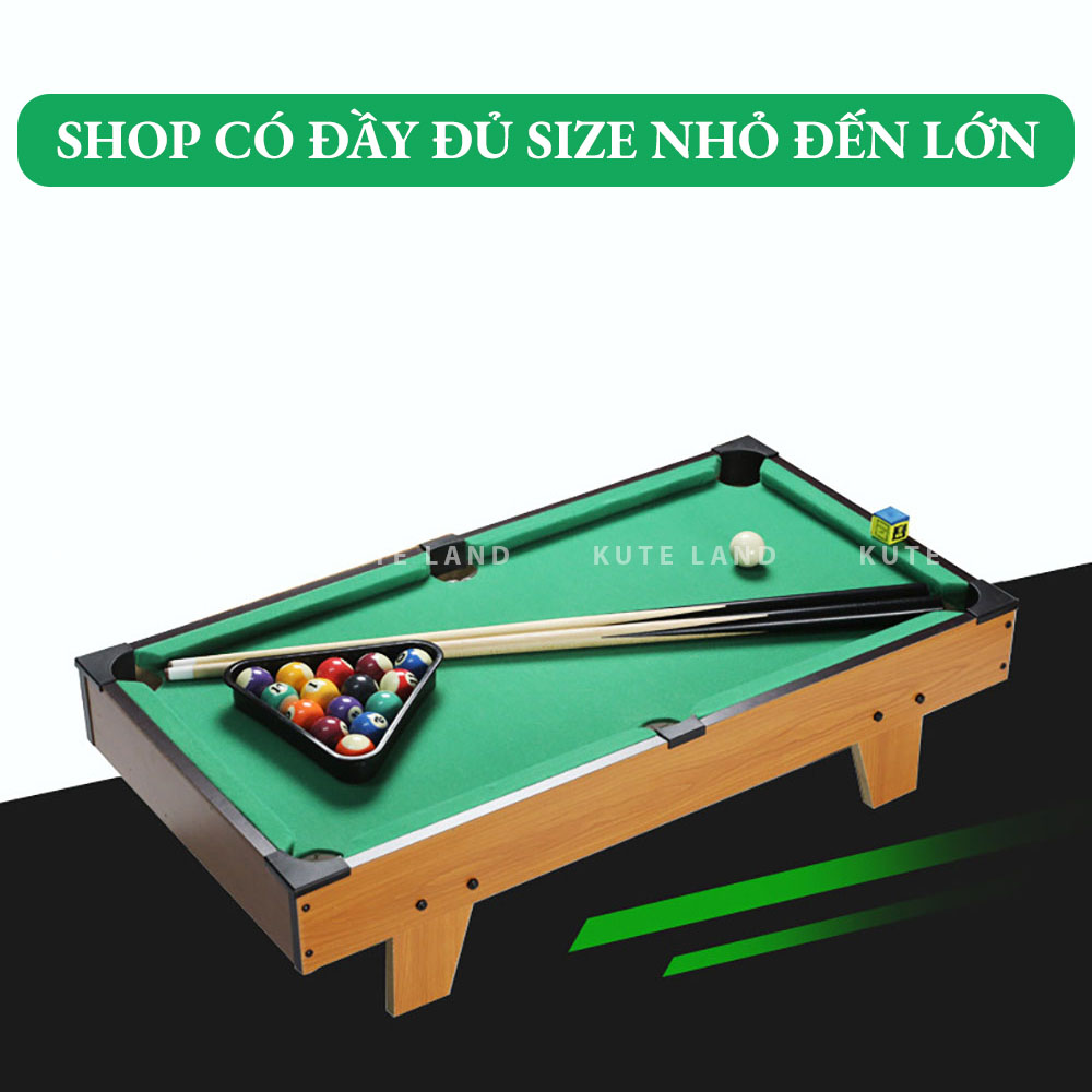 Bàn bida cỡ lớn 69x37x23 cm bằng gỗ thảm vải nỉ bia dành cho trẻ em và người lớn giải trí thư giãn tại nhà