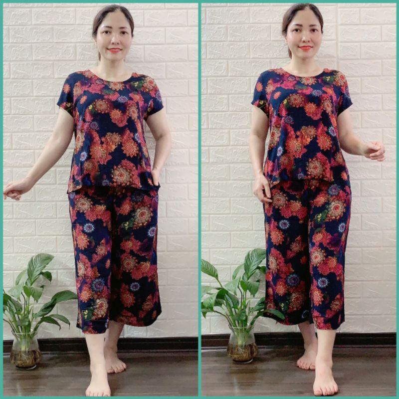 Bộ lanh lửng trung niên, đồ bộ tole cho mẹchất vải dầy, mền mịn,mặc mát thấm hút mồ hôisize 48-70kg