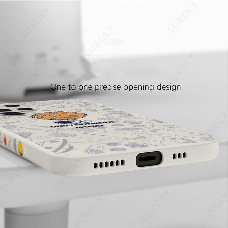 Ốp Lưng Silicon Cho Samsung Galaxy S23 Ultra / S22 Ultra / S23 Plus Phi Hành Gia Astronauts Cạnh Vuông