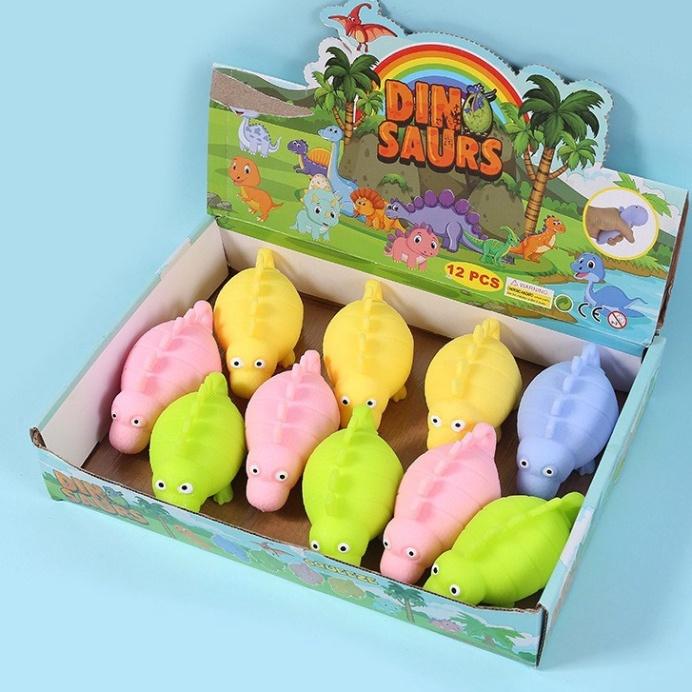 CON KHỦNG LONG Squishy Mochi hình phát sáng mềm mịn dễ thương chân thực giảm stress co dãn đàn hồi ngộ nghĩnh bóp giải t