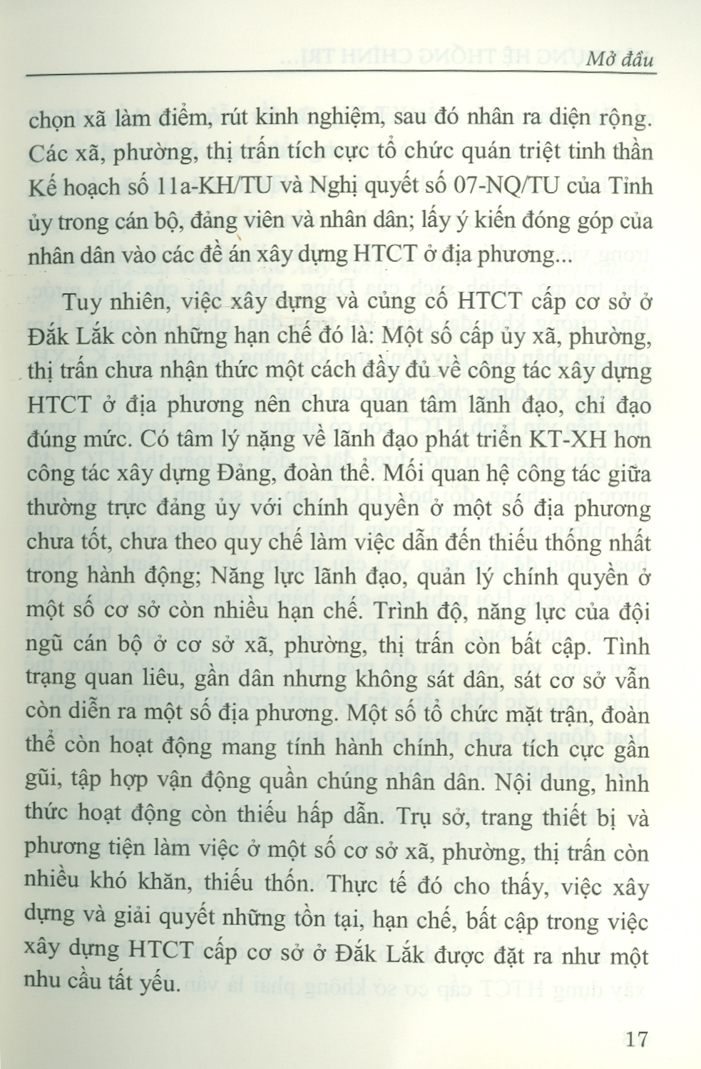 Xây Dựng Hệ Thống Chính Trị Cấp Cơ Sở Tại Tỉnh Đắk Lắk Hiện Nay (Sách chuyên khảo)