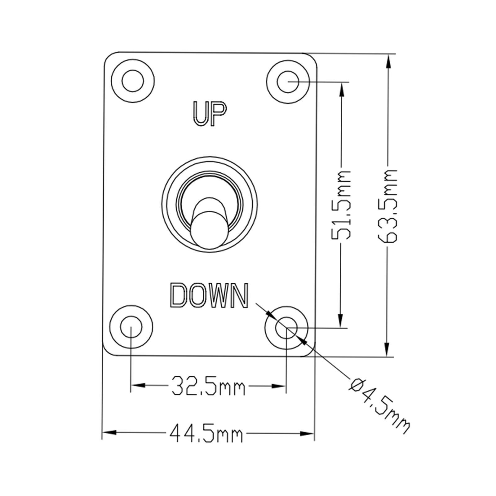 4pcs Boat 3 Pin Up Down On/  Momentary Toggle Switch Panel 12V 15A