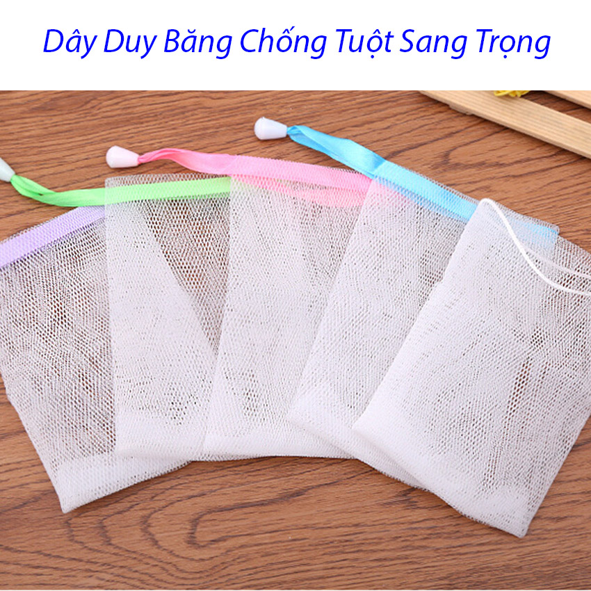 Túi Lưới Đựng Xà Bông Tạo Bọt Thần Thánh Dày 2 Lớp Có Dây Treo Siêu Đẹp, Siêu Tiện Dụng - Organicmarket