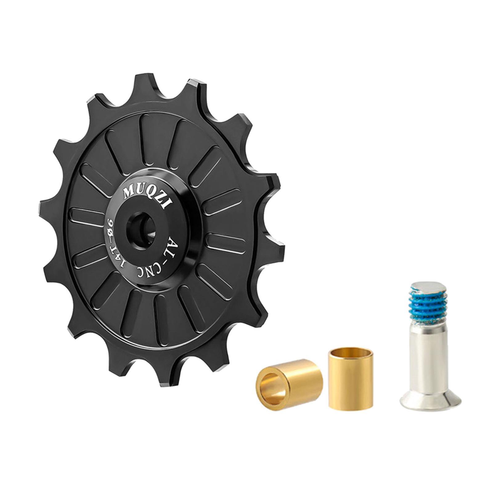 2x Bike Guide Wheel, Aluminum Alloy Rear Derailleur Jockey Wheel Rear Derailleur Pulley Bike Accessories