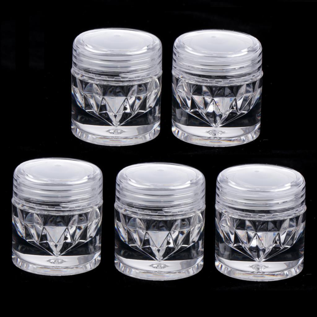 Empty Loose Powder Case W/ Sifter Refillable Eyeshadow Blusher Jars 3ml 10x