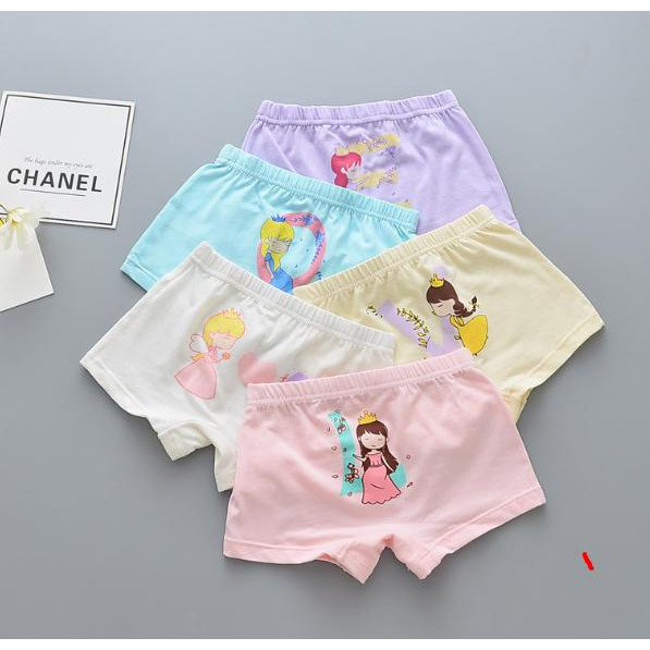 Set 5 quần lót đùi cho bé gái hình công chúa