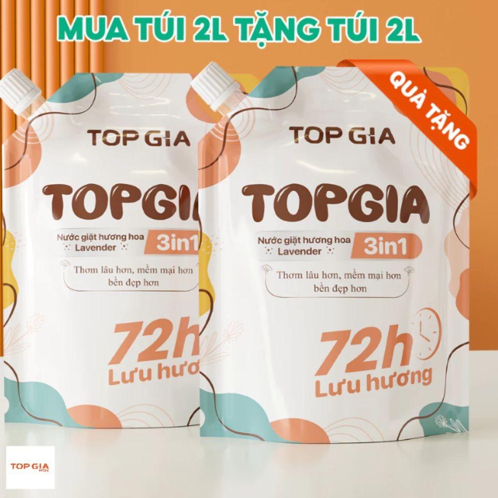 Nước Giặt MUA 1 TẶNG 1 TopGia 3in1, Lavender,Hoa Hồng,Dịu Nhẹ Sạch Vết Bẩn, Lưu Hương 72h - TopGia3in1 đa sắc