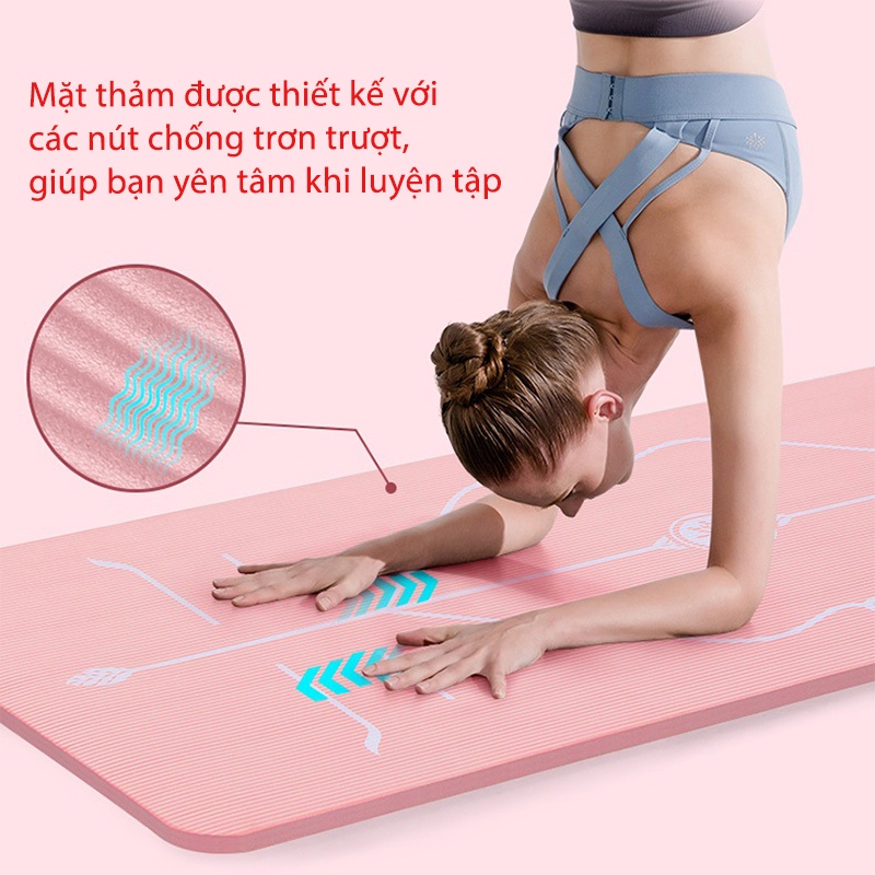 Combo 3 sản phẩm : 2 gạc in hoa văn cao cấp mầu sắc sang trọng độ nén cao + thảm Yoga định tuyến 2 lớp 8mm thấm hút đàn hồi tốt chất liệu cao su tự nhiên - hỗ trợ cho các bài tập Yoga