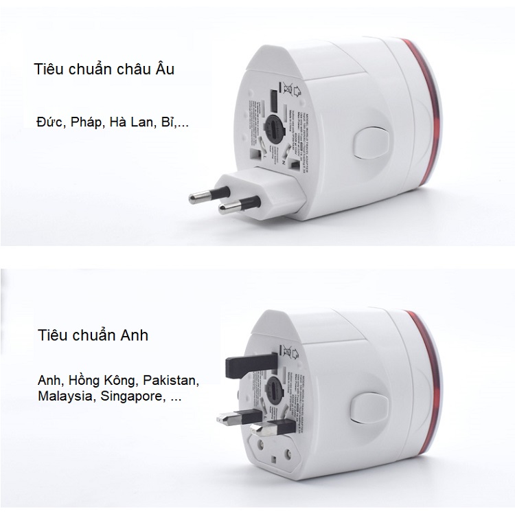 Ổ cắm điện du lịch quốc tế D6