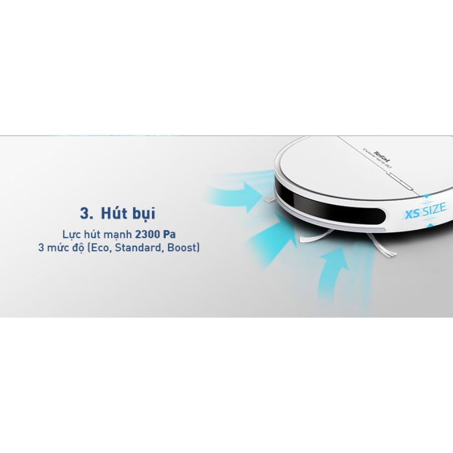 Máy hút bụi Tefal Robot RG7447WH - Trắng - Hàng chính hãng