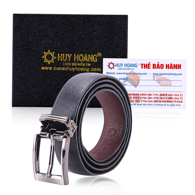 Thắt Lưng Nữ Da Đà Điểu Trơn Huy Hoàng HT5411 - Đen