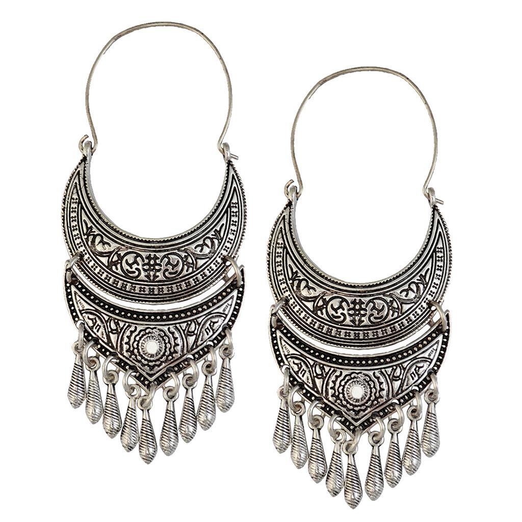 Bohemian  Carved Earring Bead Dangle Drop Earrings
