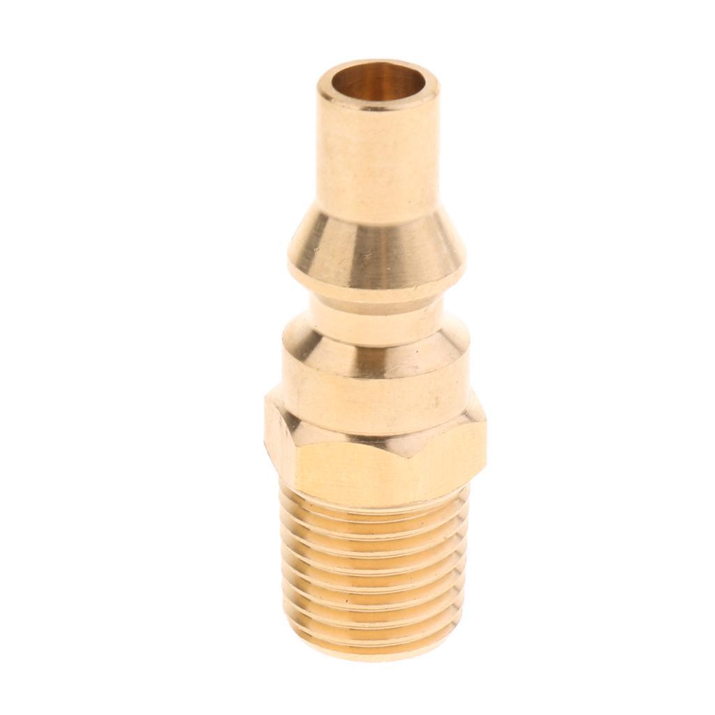 Brass 1/4'' Propane Gas Quick Connector Adapter Hose Quick Disconnect Fitting