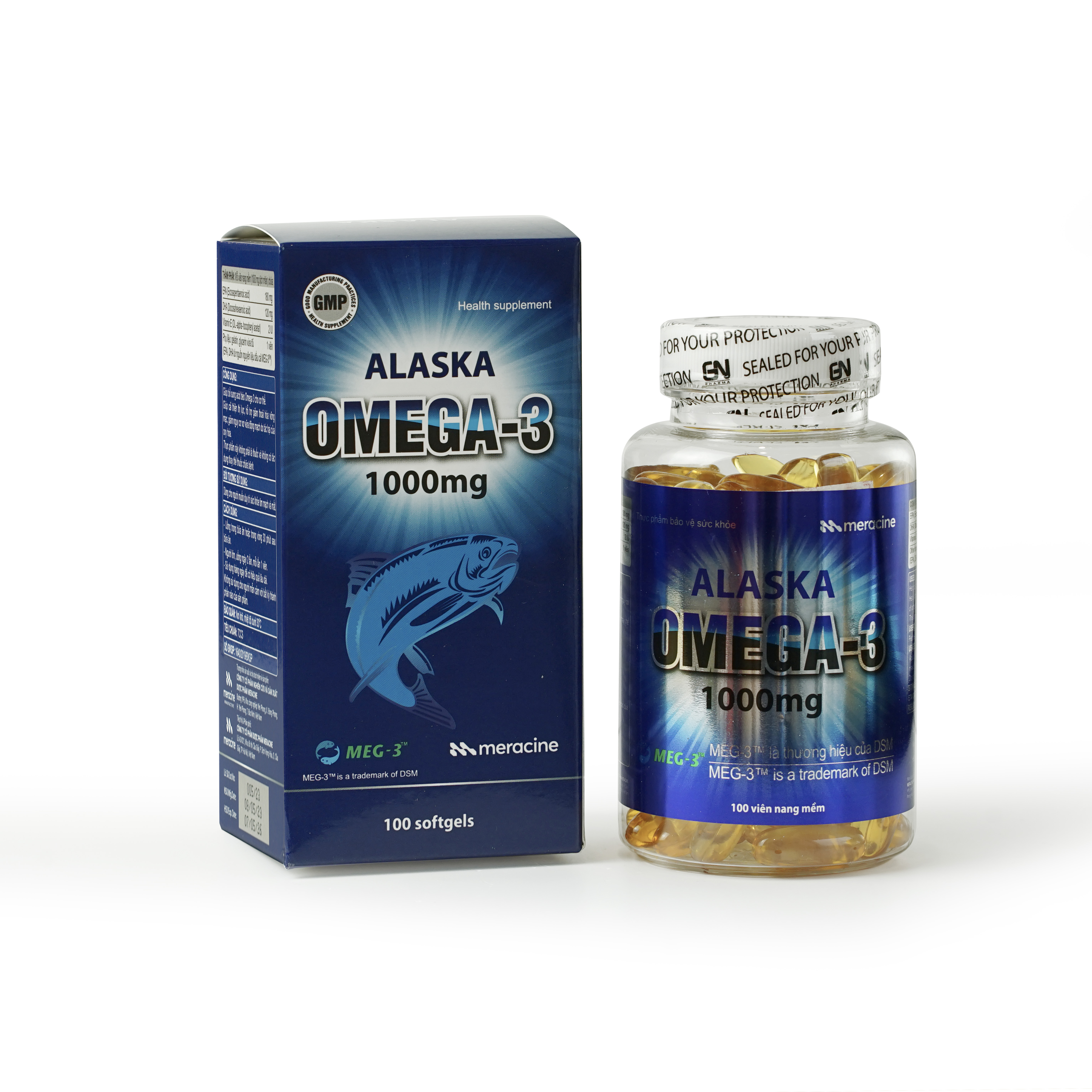 Thực phẩm bảo vệ sức khỏe Alaska Omega 3 tăng cường thị lực - lọ 100 viên 